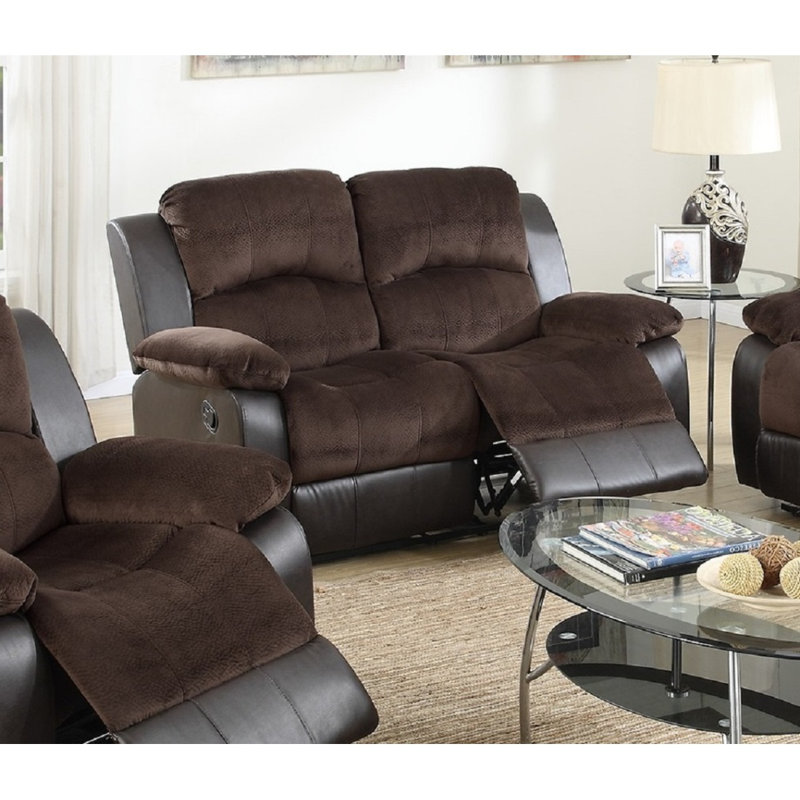 Faux suede recliner sofa online